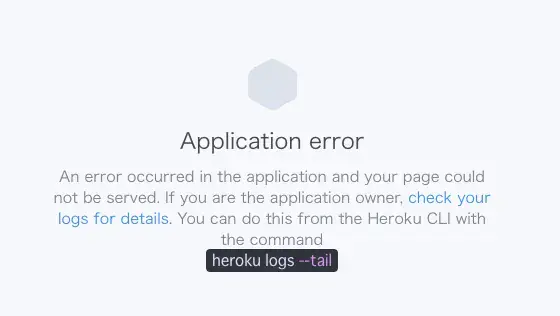 「Application error」